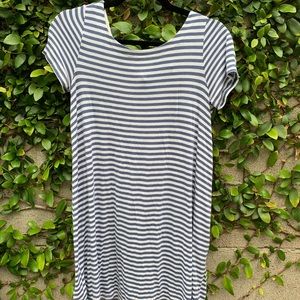 LOFT | XXSP Striped Tie-Back T-Shirt Dress